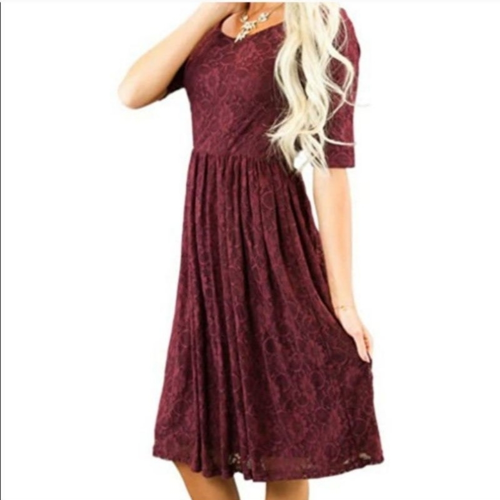 Mikarose Burgundy Dress